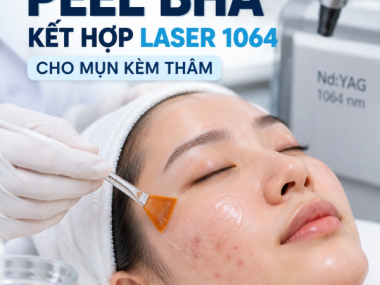 PEEL BHA KẾT HỢP LASER 1064 CHO MỤN KÈM THÂM