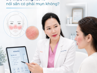 Rosacea ở Thủ Dầu Một: đỏ mặt, nóng rát và nổi sẩn có phải mụn không?
